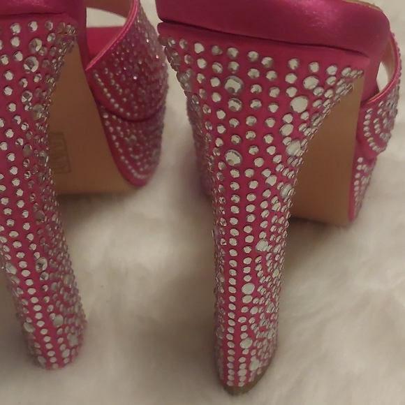 Pink Rhinestone Platform Heels - Picture 7 of 15